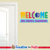 Custom Welcome Wall Decal Squiggles can be personalized for your Children's Ministry sign-In, registration, or family check in area.