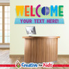Custom Welcome Wall Decal Squiggles can be personalized for your Children's Ministry sign-In, registration, or family check in area.