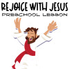 Printable preschool Bible lesson titled “Rejoice with Jesus” featuring colorful Bible verse coloring pages, Sunday school craft materials, and a take-home card. Designed for Christian homeschool, Sunday school, and early childhood faith education. For ages 2–6.