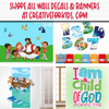 Creative For Kids offers faith-based wall decals, scripture art, children’s ministry décor, and Christian room designs to inspire and encourage kids.