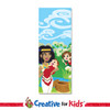 Baby Moses and Miriam PreK Bible Stories Banner introduces kids to Heroes of the  Bible that inspire them on their way to their Sunday School classroom, in kids church, Nursery, Preschool or Registration area. All vinyl banners include the option of grommets or no grommets.