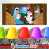 Nativity scene Sunday school Christmas teaching banner