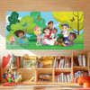 Jesus listening to children banner for preschool