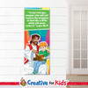 Child of God wall decor reminds kids and families how much Jesus loves them on their way to their Sunday School classroom, in kids church, or Children's Ministry. All vinyl banners include the option of grommets or no grommets.