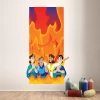 Fiery Furnace Bible story wall decal