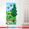 Jesus Peek-A-Boo Scene Bible Story Wall Decal reminds kids and families of amazing Bible heroes and stories on their way to their Sunday School classroom, in kids church, or Children's Ministry.