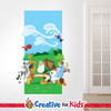 Building Noah's Ark Scene Bible Story Wall Decal reminds kids and families of amazing Bible heroes and stories on their way to their Sunday School classroom, in kids church, or Children's Ministry.