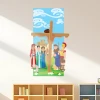 Crucifixion Jesus wall decal homeschool Holy Week Bible lesson kids