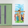 Jesus cross wall decal Christian classroom Bible learning display kids