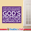 Purple Romans 15:4 Scripture Memory Wall Decal for Sunday school and children's ministry classrooms.