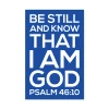 Be Still and Know Scripture Memory Wall Decal featuring Psalm 46:10.