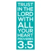 Teal scripture wall decal Proverbs 3:5 trust in the Lord with all your heart