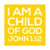 I Am a Child of God Scripture Memory Wall Decal featuring John 1:12.