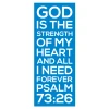God Is the Strength of My Heart Scripture Memory Wall Decal.