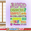 The Lord directs the steps Scripture wall decal for kids ministry