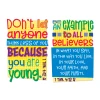 Matching 1 Timothy 4:12 Scripture wall decal set for children's ministry classrooms.
