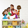 Jesus Blessing Children Preschool Bible Story Wall Decal encourages kids to spend time with Jesus as they walk down the children’s ministry hallway,in their Sunday School classroom, or in kids church.