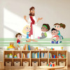 Jesus Teaching Wall Decal – colorful, faith-based kids wall art for Sunday School, kids church, or Children's Ministry