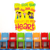 I've Got The Joy Down In My Heart Bible Verse Wall Decal is a delightful way to welcome Preschoolers and families to Sunday School.