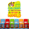 Jesus Loves The Little Children Bible Verse Wall Decal  welcomes Preschoolers to your Classroom.
