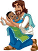 Jesus Loves Me Holding Baby Wall Decal reminds kids and families how much Jesus loves them on their way to their nursery, Sunday School classroom, in kids church, or Children's Ministry.