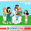 Jesus Robe Teaching Children Character Wall Decal Set  is easy to install and make a great Bible Story Scene for your Kids Church, Sunday School or Children's Ministry.