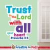Proverbs 3:5 Trust in the Lord wall decal in Sunday school room