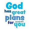 God has great plans Jeremiah 29:11 Scripture Truth Wall Decal