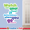 Proverbs 4:23 Watch your heart Scripture Truth Wall Decal kids ministry
