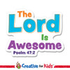 The Lord is awesome White Trim Scriptures are creatively designed to draw kids and family's attention to encouraging Bible verses. Great for your Kids Church, Sunday School, or Children's Ministry.