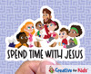 Spending Time With Jesus Tiny Sunday School Stickers are a great resource if you need a gift, reward, or prize for volunteers or kids. Great for your Kids Church, Sunday School or Children's Ministry.