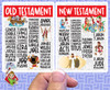 Books of the Bible w/ Characters 2 set  Tiny Sunday School Stickers are a great resource if you need a gift, reward, or prize for volunteers or kids. Great for your Kids Church, Sunday School or Children's Ministry.