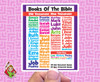 Books of the Bible Purple outline Tiny Sunday School Stickers are a great resource if you need a gift, reward, or prize for volunteers or kids. Great for your Kids Church, Sunday School or Children's Ministry.