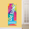 Give Thanks Worship Kids Church Banner encourages kids to worship Jesus in kids church, Sunday school, classrooms, hallways, and registration areas. They will inspire kids to do what they were created to do, worship God! All vinyl banners include the option of grommets or no grommets.