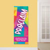 Proclaim Kids Church Worship Banner encourages kids to worship Jesus in kids church, Sunday school, classrooms, hallways, and registration areas. They will inspire kids to do what they were created to do, worship God! All vinyl banners include the option of grommets or no grommets.