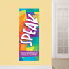 Speak Kids Church Worship Banner encourages kids to worship Jesus in kids church, Sunday school, classrooms, hallways, and registration areas. They will inspire kids to do what they were created to do, worship God! All vinyl banners include the option of grommets or no grommets.