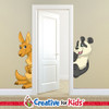 Panda and Kangaroo Door Frame Wall Decal Groupings are an easy to install, budget friendly, addition to the building project of your Kids Church, Sunday School, Class room, hallways, in your Children's Ministry.