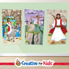 Easter Bible Story Elementary Wall Decal Grouping will bring the Easter Story to life on the walls of your Sunday School, kids church, or Children's Ministry hallways.