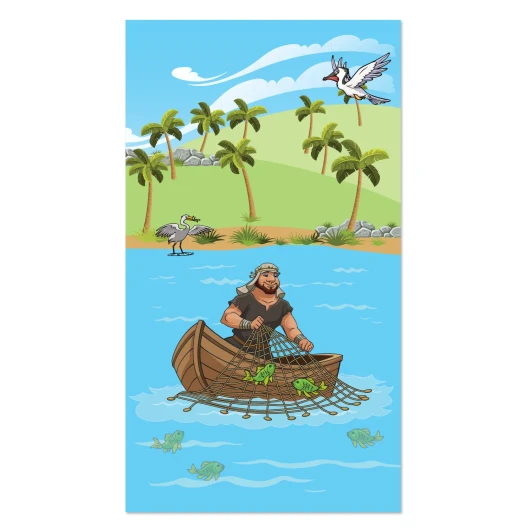 Peter fishing before following Jesus