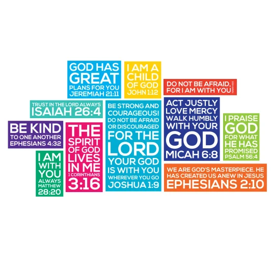Complete Scripture memory wall decal collection