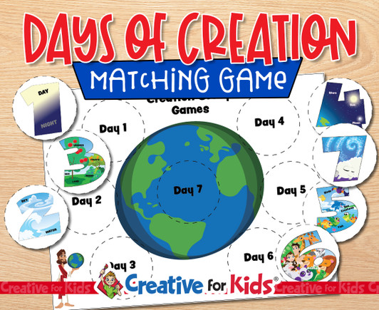 7 Days Of Creation Story Games, Elementary Game, Preschool Game, Sunday School Printable, Game Printable, Game Activity, Bible Lesson, Christian Kids Activity, Sunday School Craft, Homeschool Printable, Books of the Bible Printable, Armor of God Printable, Preschool Activity, Nursery craft, Sunday School Printable, Home School Learning.