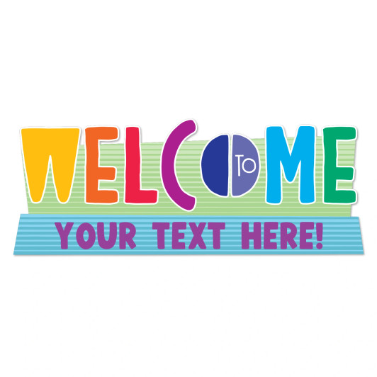colorful welcome wall decal for kids ministry classroom door sign