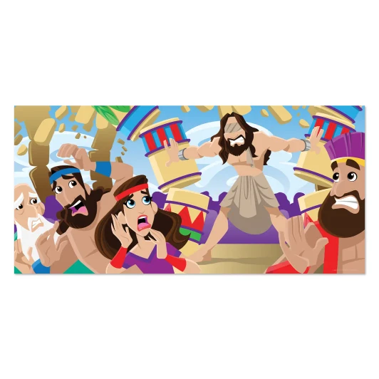 Samson temple banner for kids ministry