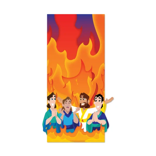 Shadrach Meshach Abednego Fiery Furnace wall decal