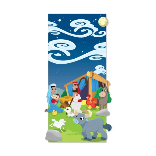 Nativity Christmas story wall decal for kids ministry