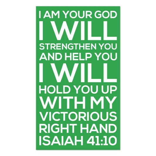 Isaiah 41:10 scripture wall decal with I will strengthen you verse for classroom display