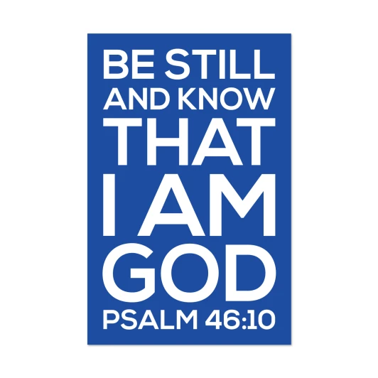 Be Still and Know Scripture Memory Wall Decal featuring Psalm 46:10.