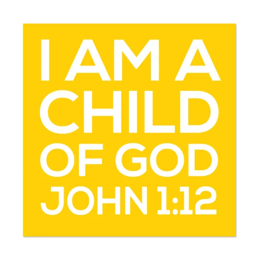 I Am a Child of God Scripture Memory Wall Decal featuring John 1:12.