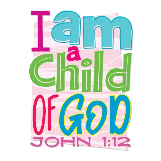 I am a Child of God Scripture wall decal for kids ministry