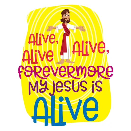 Easter resurrection He is alive Jesus wall decal kids ministry classroom